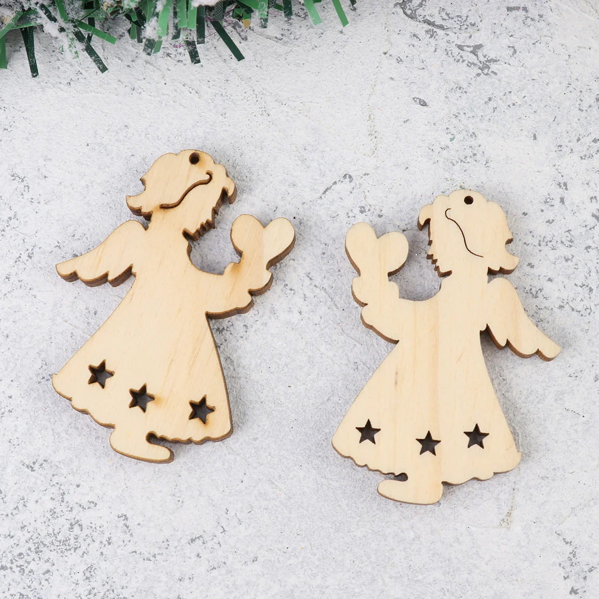 

Christmas Wooden Wood Hanging Gift Tagsdecorations Tag Tree Diy Decor Pendant Cutouts Favors Party Cutout Craft Crafts Vintage