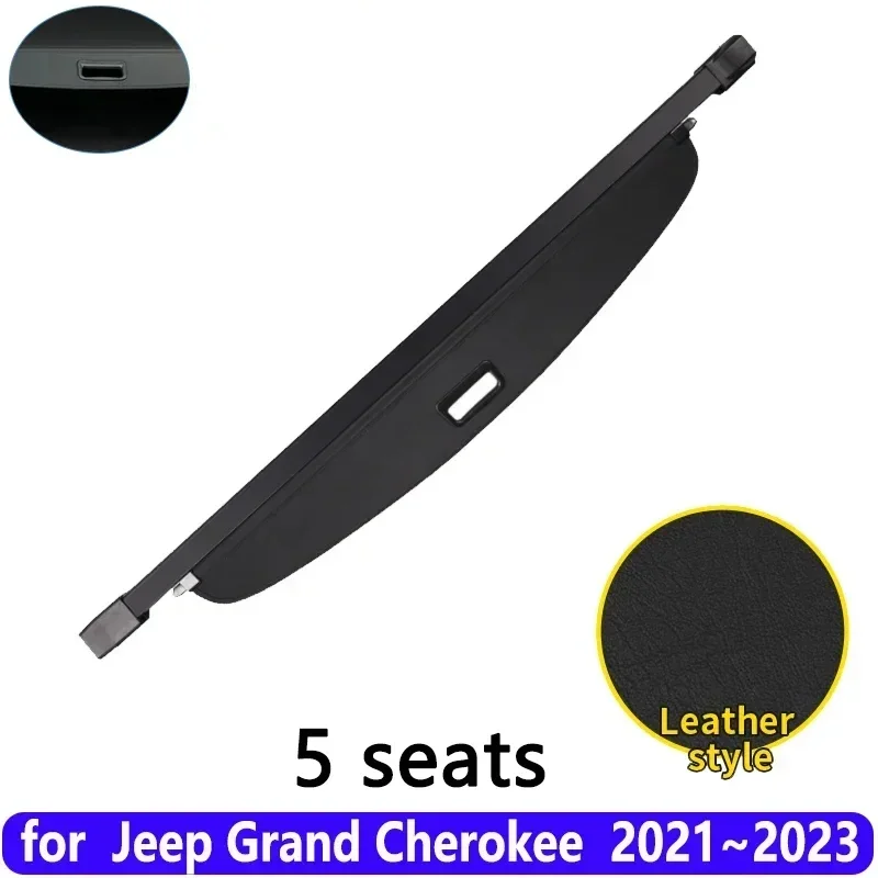 

Занавеска в багажник автомобиля для Jeep Grand Cherokee & L WL 2021 2022 2023, чехлы на заднюю стойку багажника, автомобильные аксессуары
