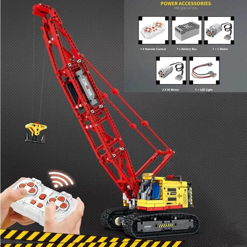 

City High-Tech RC APP Motorized Crawler Crane Mechanical D11 Bulldozer Excavator Model Building Blocks Truck Bricks Toys Gift