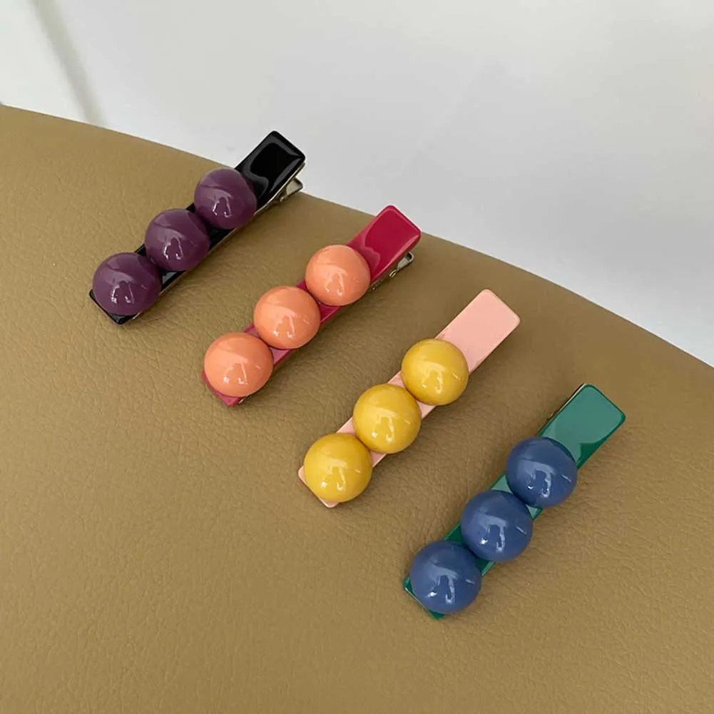 

Chic Resin Geometric Hair Clip Lady Cute Round Barrettes Hairpin Barrette for Women Girls Bangs Clip Fashion Hair Accessories