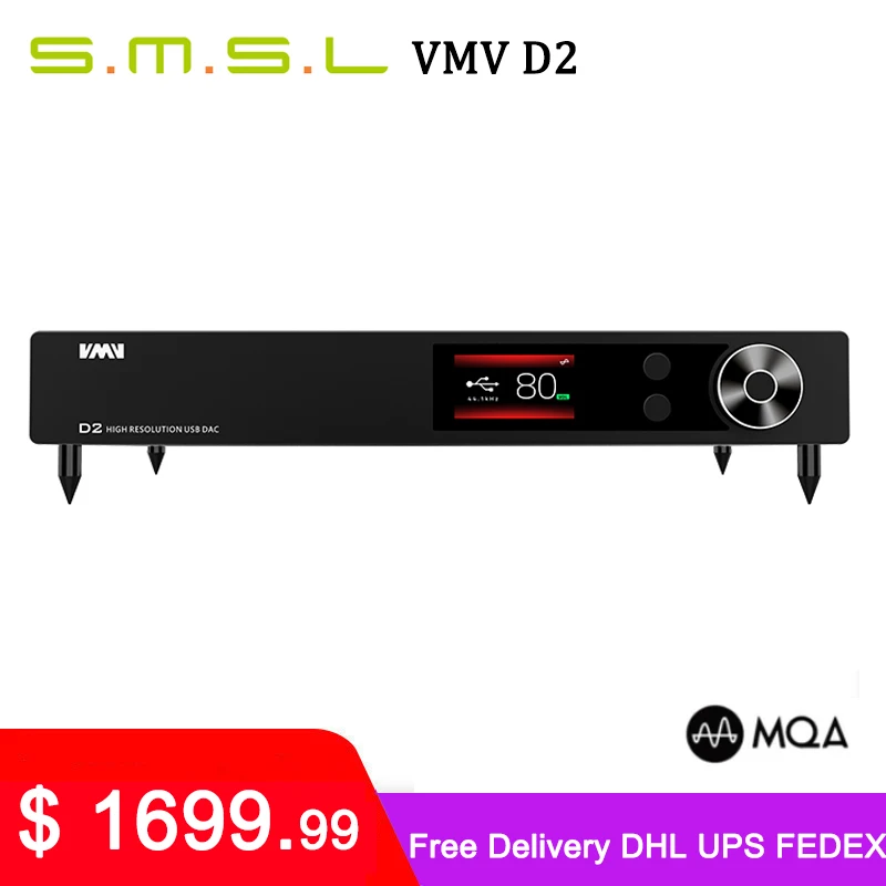 SMSL VMV D2 MQA декодер аудио ЦАП высокого разрешения AK4499 XMOS DSD512 Bluetooth 5 0 UAT LDAC AptX с