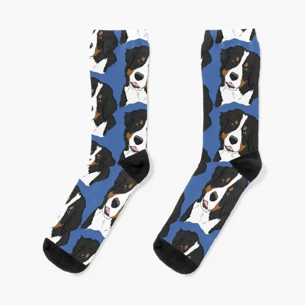 

Короткие носки Bernese Mt Dog для девочек, черные удобные дышащие осенне-зимние женские носки унисекс с мультяшным рисунком