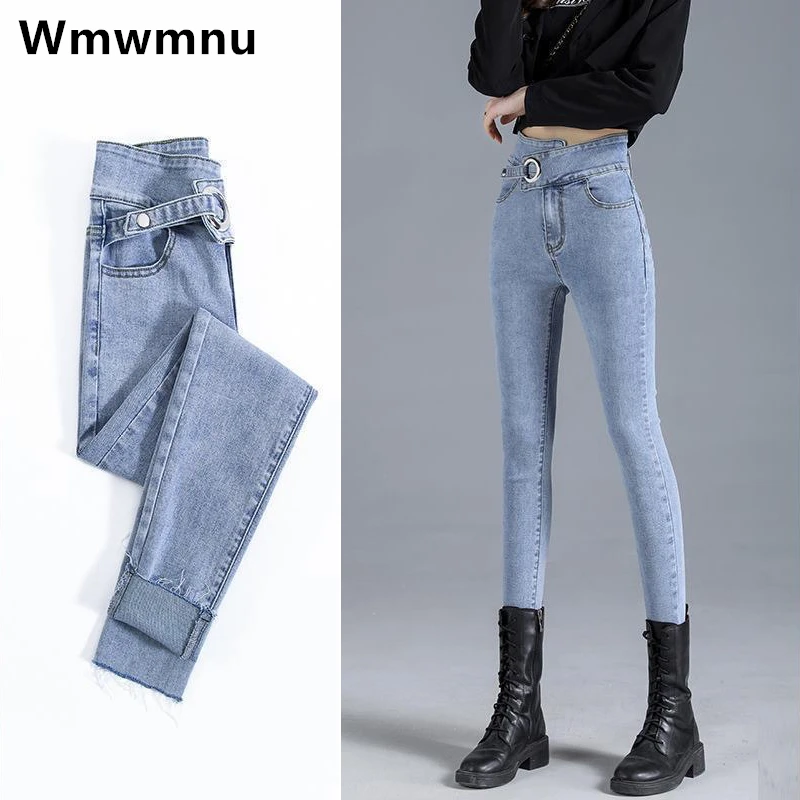 

High Waisted Skinny Pencil Jean Women Oversized 4xl Streetwear Stretch Denim Trousers Korean Slim Pantalon De Mujer Cintura Alta