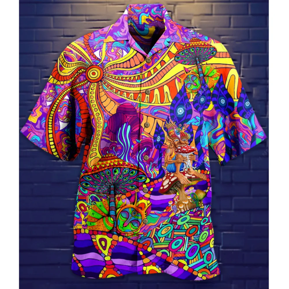 

2023 Hawaiian Shirts Men 3d Printed Beach For Men Women Short Sleeve Cuban Shirts For Men Beachwear Clothes Casual Vintage Tops