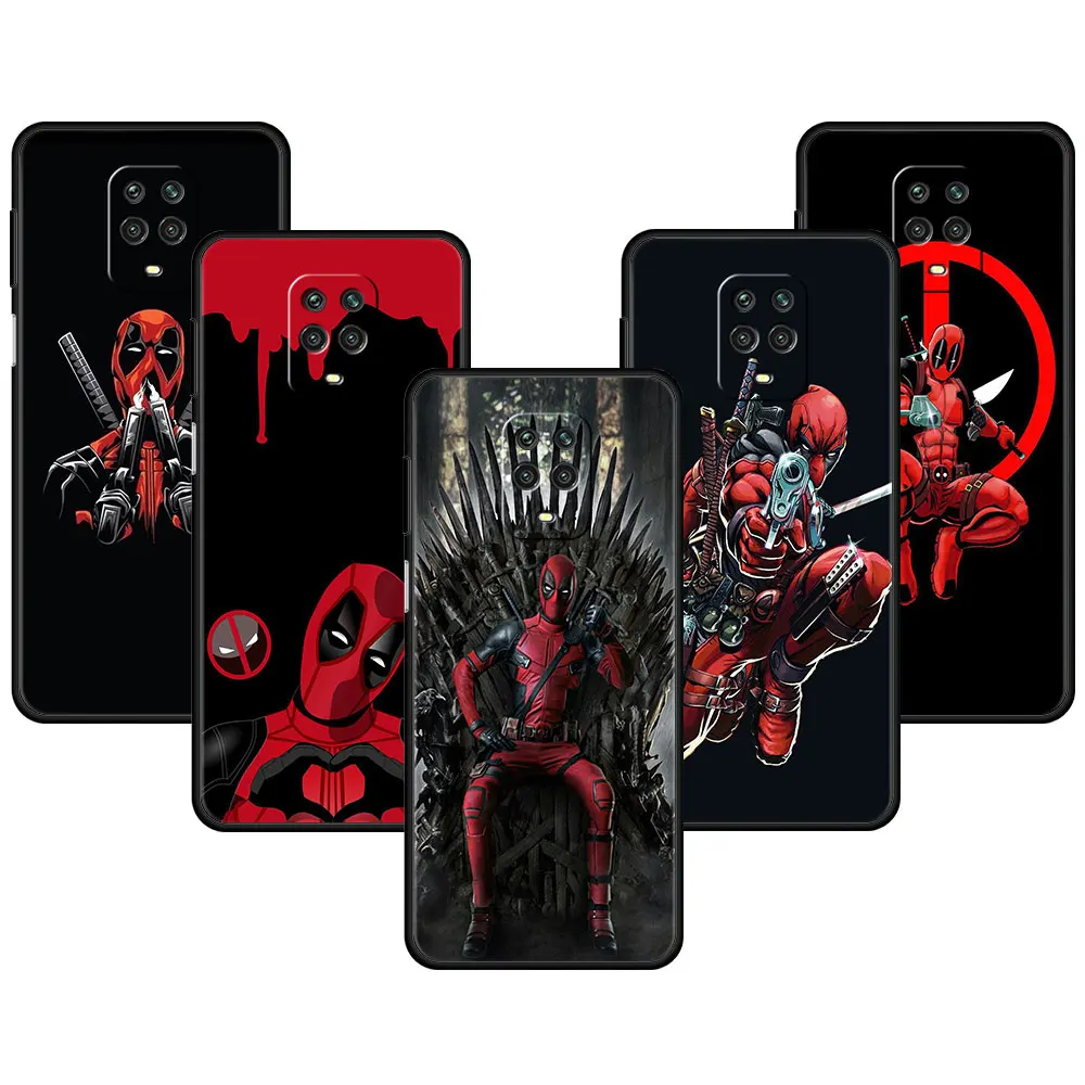 

Smartphone For Redmi Case Note 11 10 9 8 7 8T 9T 9S Pro 9C 9A 10C K40 K40S K50 Silicone Soft Back Cover Marvel Deadpool