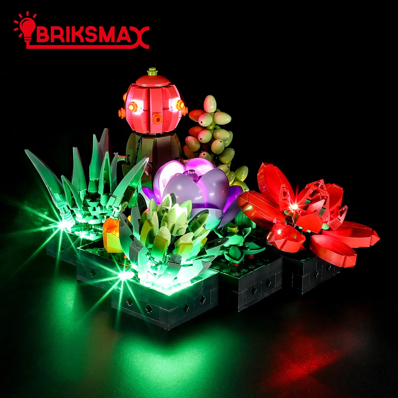 

Набор строительных блоков BriksMax со светодиодной подсветкой для 10309 суккулентов (без модели), игрушки для детей на день рождения и Рождество