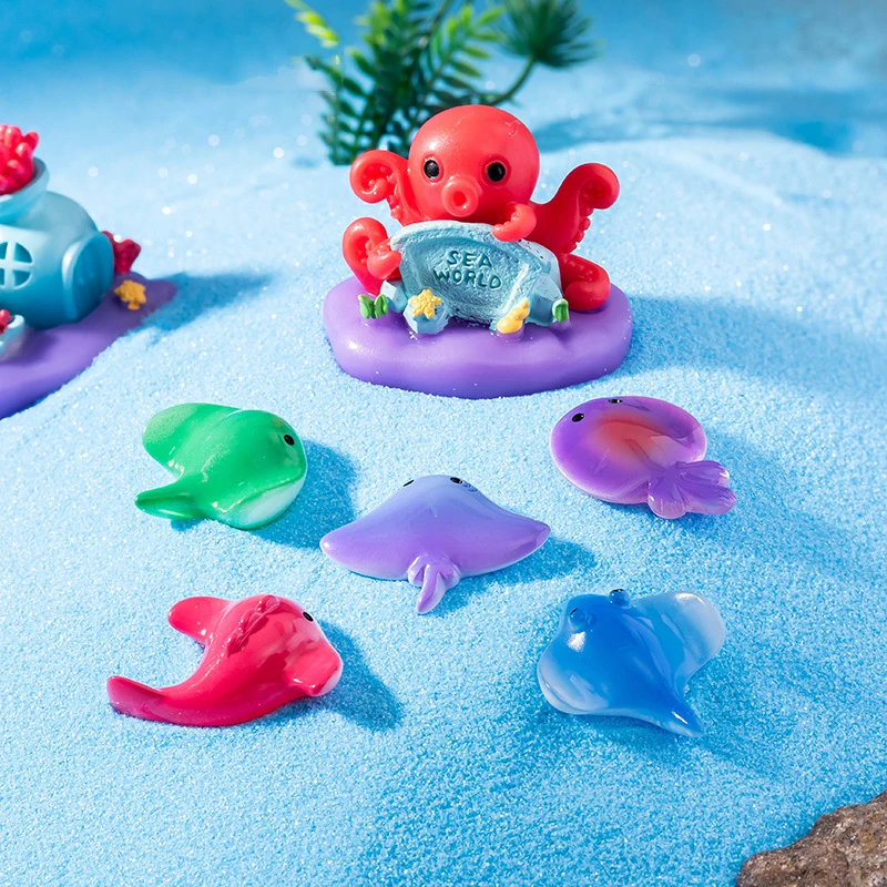 Цветные миниатюрные фигурки дьявола из смолы аквариум сделай сам осьминог