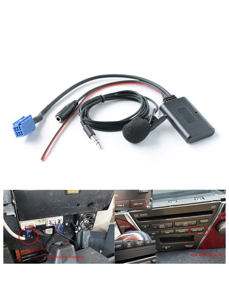 

Adapter Cable Bluetooth Cable ABS BT5.0 Version Black Brand New Car Bluetooth 5.0 Module Handsfree Adapter Cable