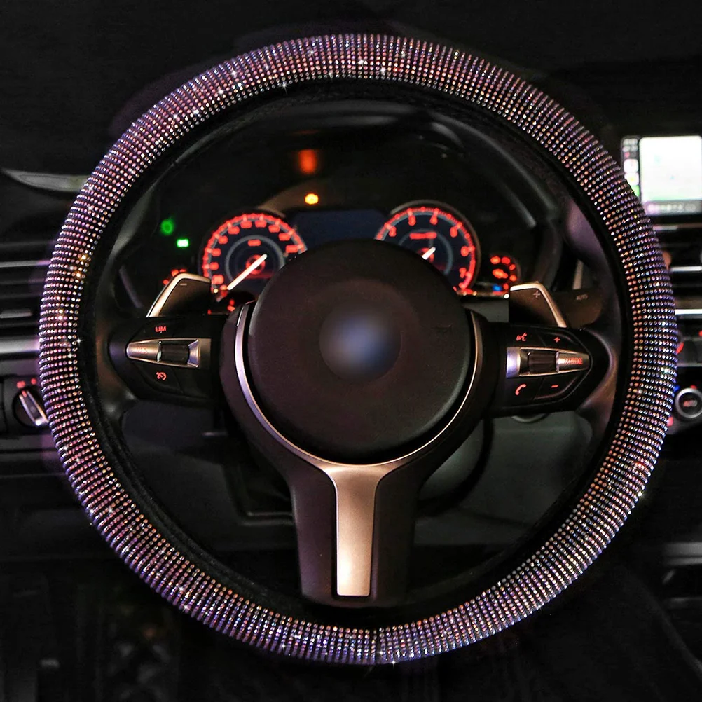 

Rhinestone Steering Wheel Cover Car Steering Wheel Protection Cover Car Supplies