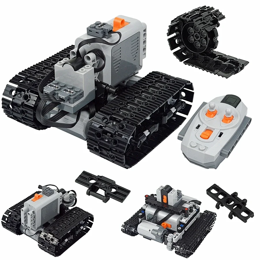 1 5 широкие двойные кирпичи 53992 88323 3873 3711 гусеничный протектор MOC цепь танка