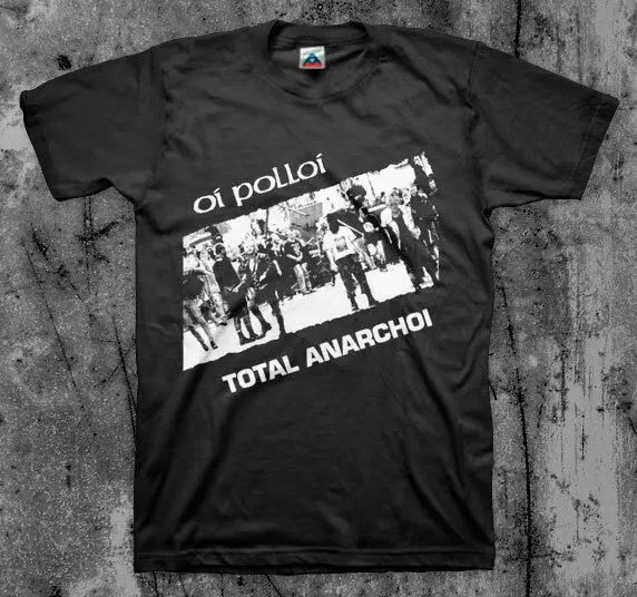 Футболка с надписью Total anarchoi (конфликт Aus-Rotten разрядка Crass)