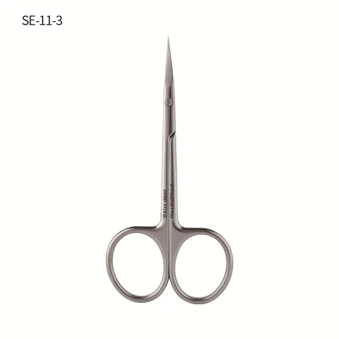 Высококачественные ножницы для кутикулы STALEKS, ножницы из нержавеющей стали для бровей, инструменты для макияжа волос в носу для левшей руки