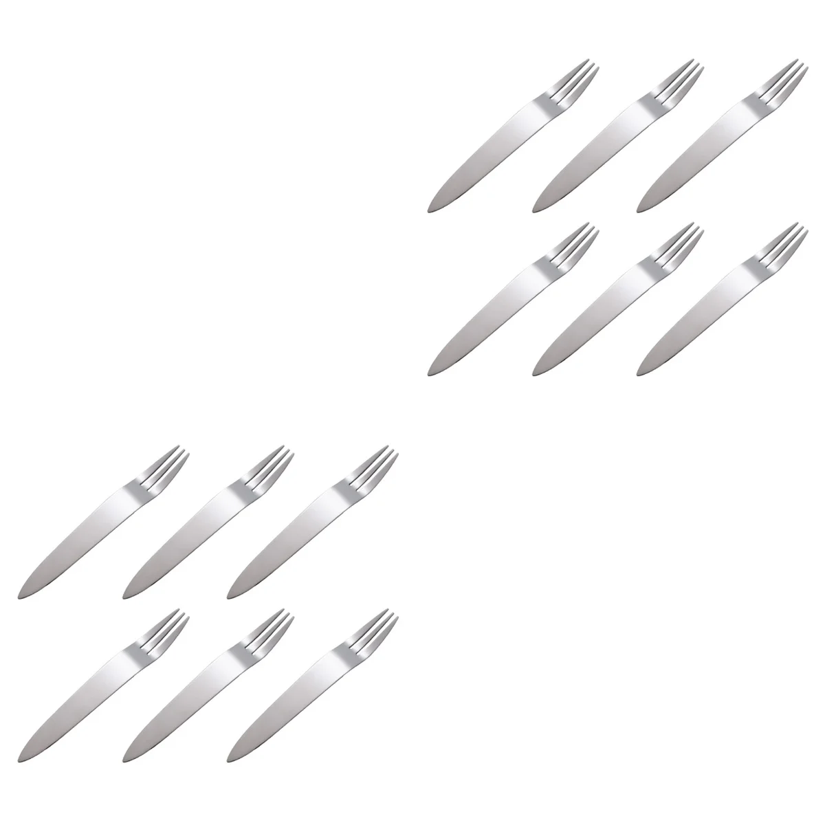 

12 pcs Stainless Steel Fruit Forks Set Western Food Flatware Dessert Cake Fork Salad Tableware Cutlery for Home Cafe Restaurant