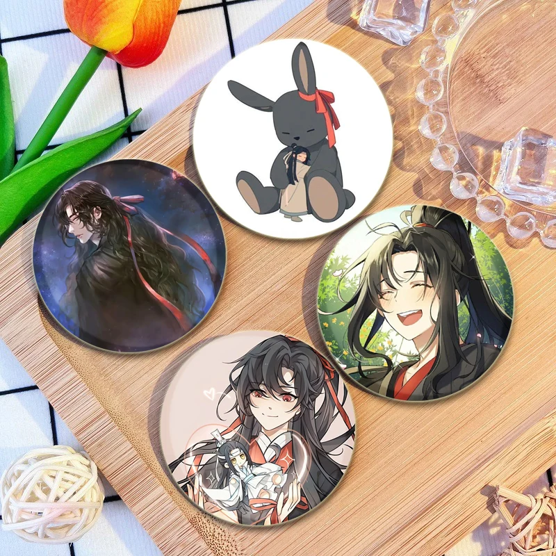 Эмалированные штифты Mo Dao Zu Shi аниме-броши Lan Zhan Wei Ying Wangji Wuxian Мультяшные аксессуары