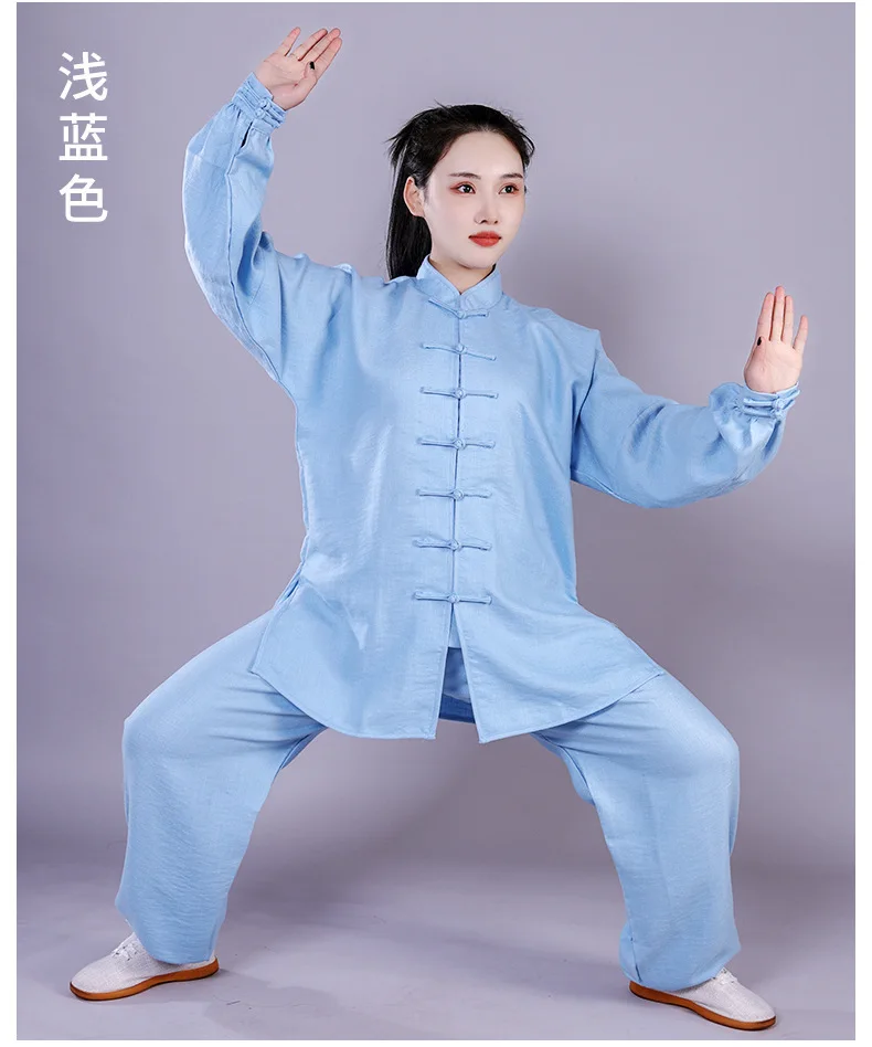 Униформа Тай Чи хлопок и лен Тайцзицюань китайский традиционный костюм ушу