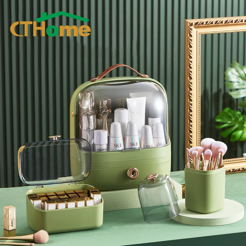 

Fashion Big Capacity Cosmetic Storage Box Dust-proof Acrylic Makeup Organizer Desktop Beauty Beauty Box Skin Care Storage Drawer
