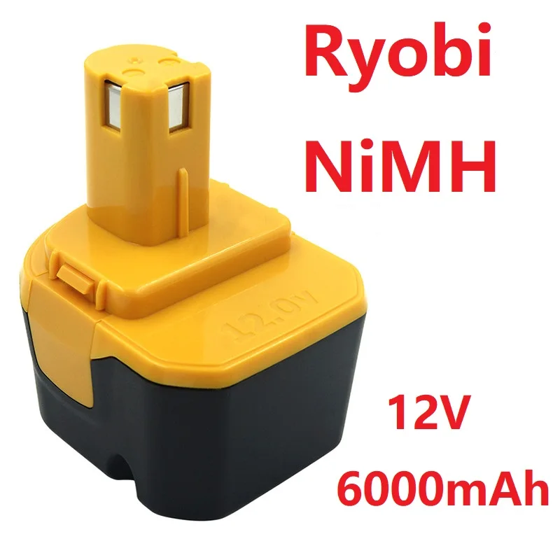Улучшенная NiMH беспроводная аккумуляторная батарея Ryobi 12 в 6000 мАч универсальная модель 12 В безопасная совместимая батарея