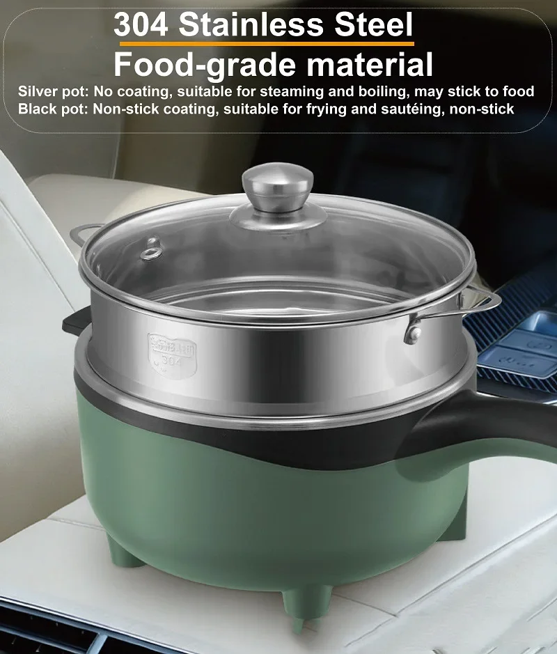 Фото Мультиварка FirmHome Store 24В/2.8Л для автомобиля/грузовика, электрическая рисоварка с антипригарным покрытием, пароварка, сковорода для жарки, автомобильный хот-пот №4