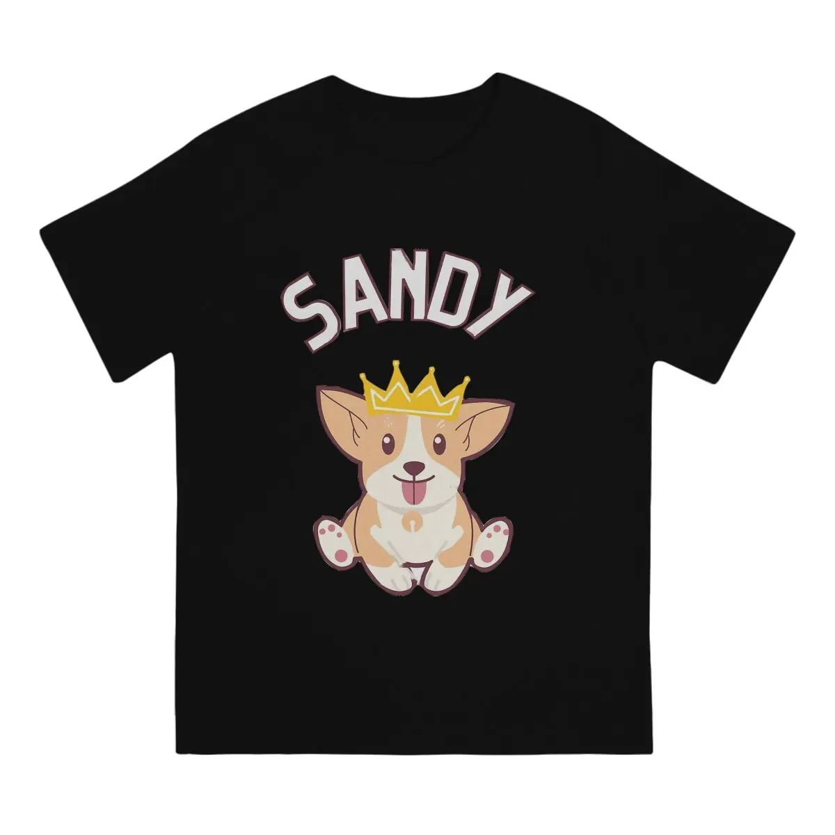 

Men's T-Shirts Sandy the Queen's Corgi Crazy Cotton Tee Shirt Short Sleeve The Queen's Corgi T Shirt Crewneck Clothing 6XL