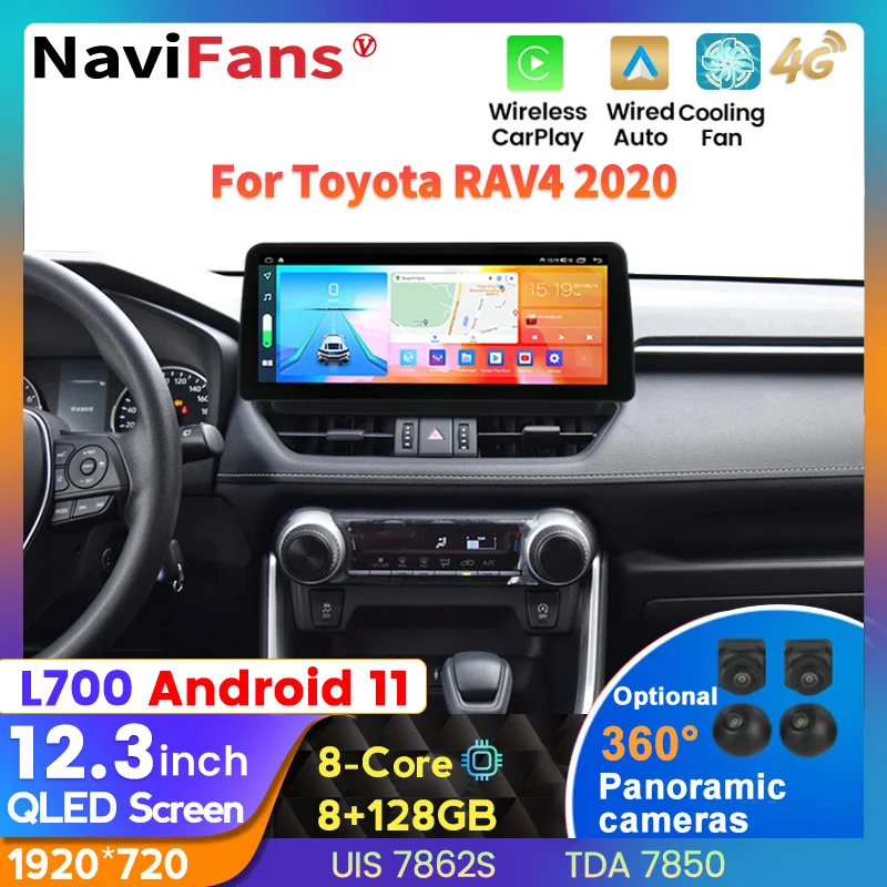 

Автомагнитола 2 DIN Android 11 QLED экран GPS для Toyota RAV4 2020 навигация автомобильный мультимедийный плеер Авторадио Стерео 8 + 128G DSP SWC