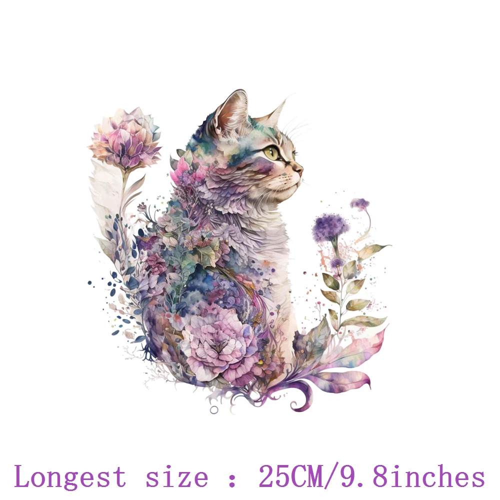 25 см креативные цветочные кошки для глажки теплопередающие аппликации плавкие