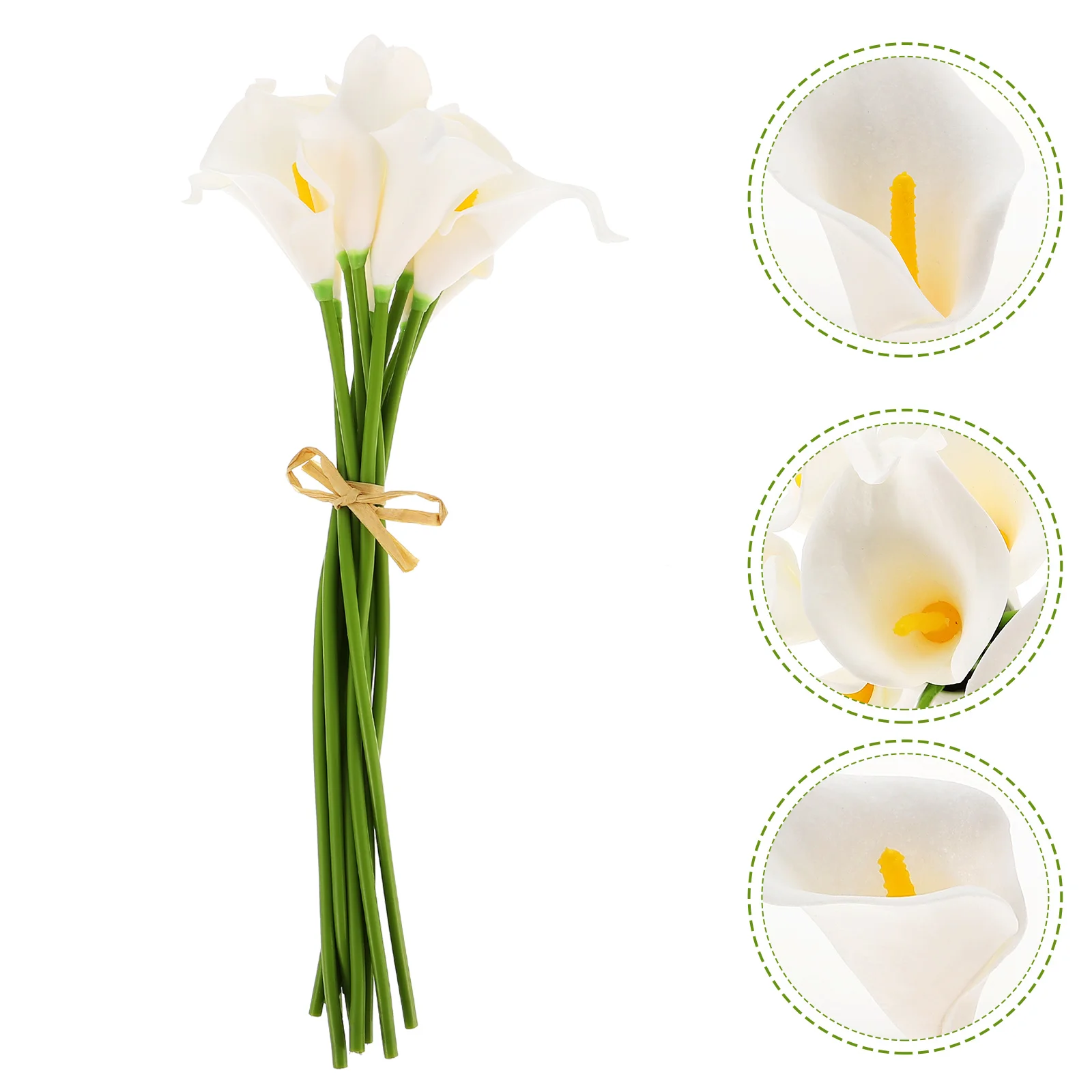 

Lily Calla Flower Artificial Faux Fake Bouquet Flowers Stems Silk Arrangements Wedding White Real Touch Lilies Roses Table
