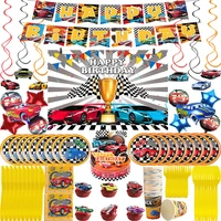 the car theme boy birthday party decorations balloons disposable tableware paper napkins cups background for kild party supplies