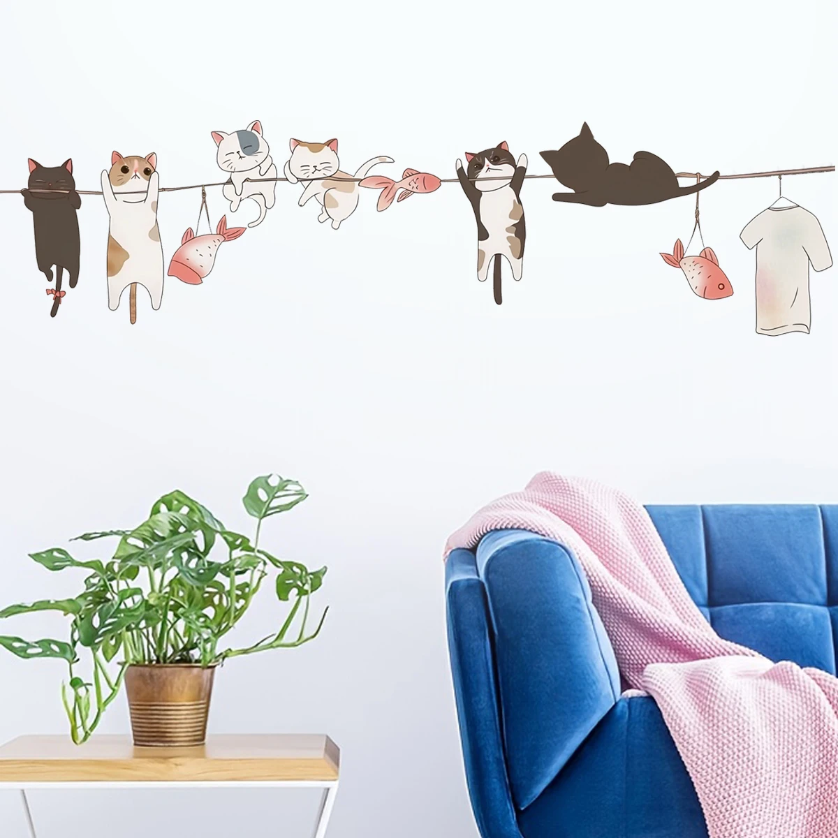 1 шт. декоративная водостойкая наклейка на веревку с изображением котят