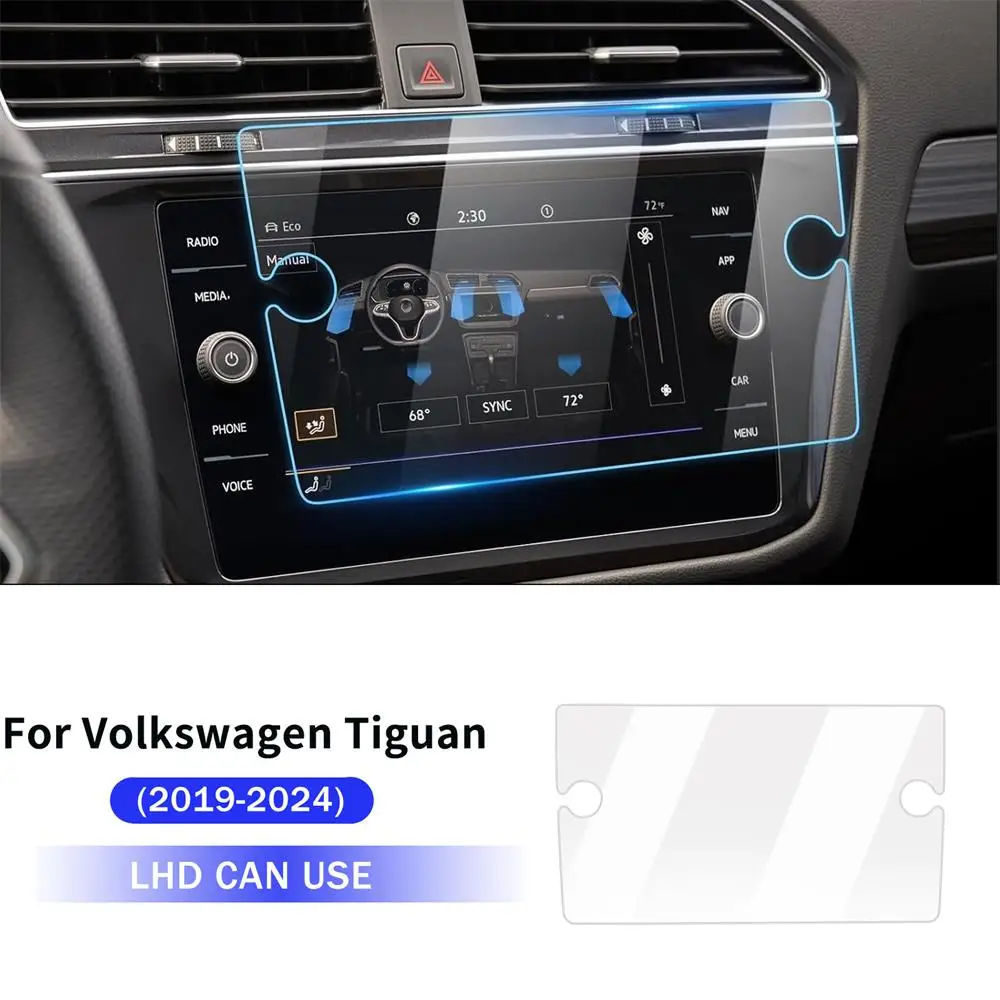 

Защитная пленка из закаленного стекла для Volkswagen Tiguan 2019 2020 2021 2022 2023 2024 HD Прозрачная 8-дюймовая наклейка с GPS-навигацией