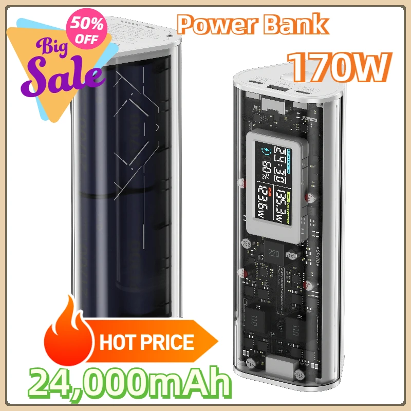 Для MacBook Pro Phone SHARGE Shargeek 170 портативное зарядное устройство Вт 24000 мАч с умным