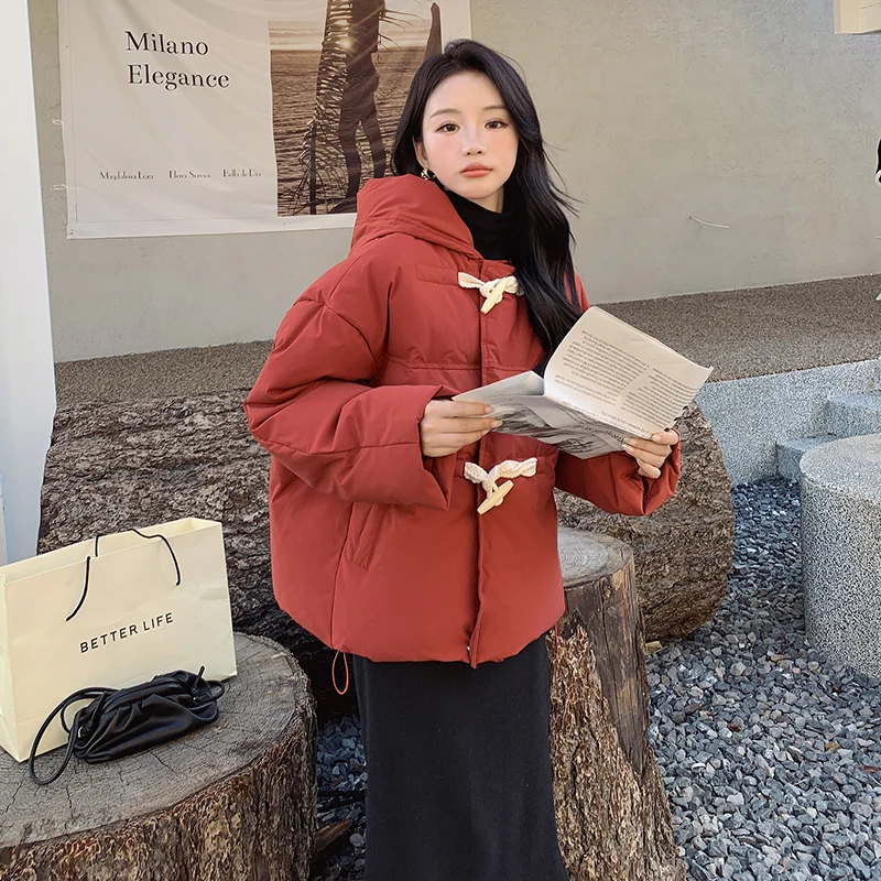 UMI MAO 90 пуховик на белом утином пуху осень-зима корейское издание винно-красный