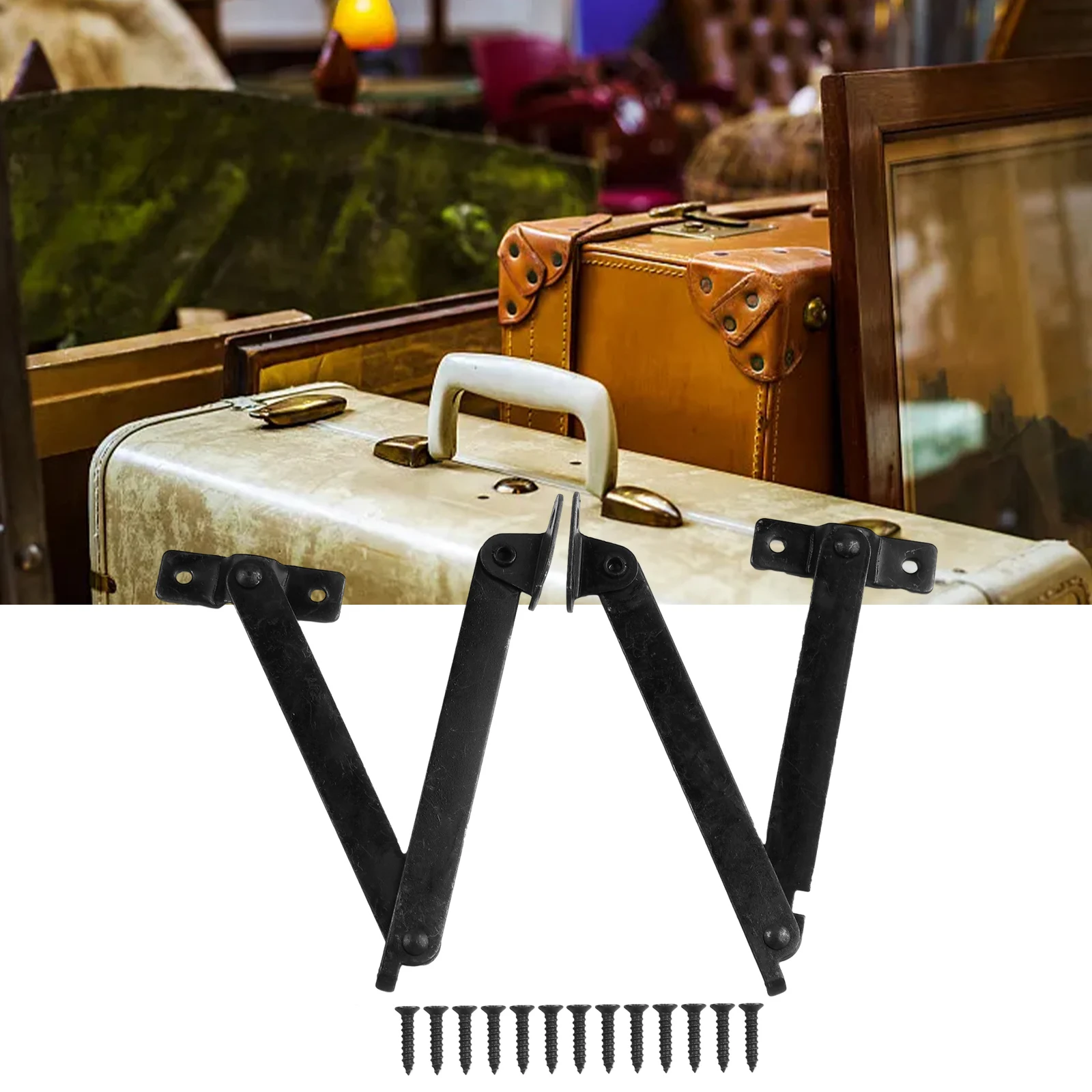 Опора для деревянной коробки штатив серебро 195 мм 2 шт. 40 черный угол подвижная