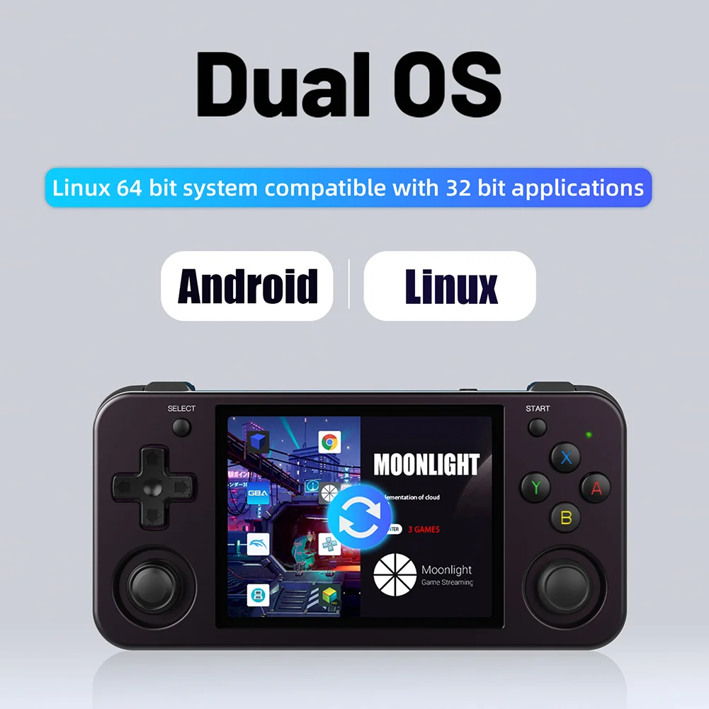 

Консоль игровая ANBERNIC RG353M, 3,5 дюйма, IPS, WIFI, Bluetooth, Android 11 и Linux