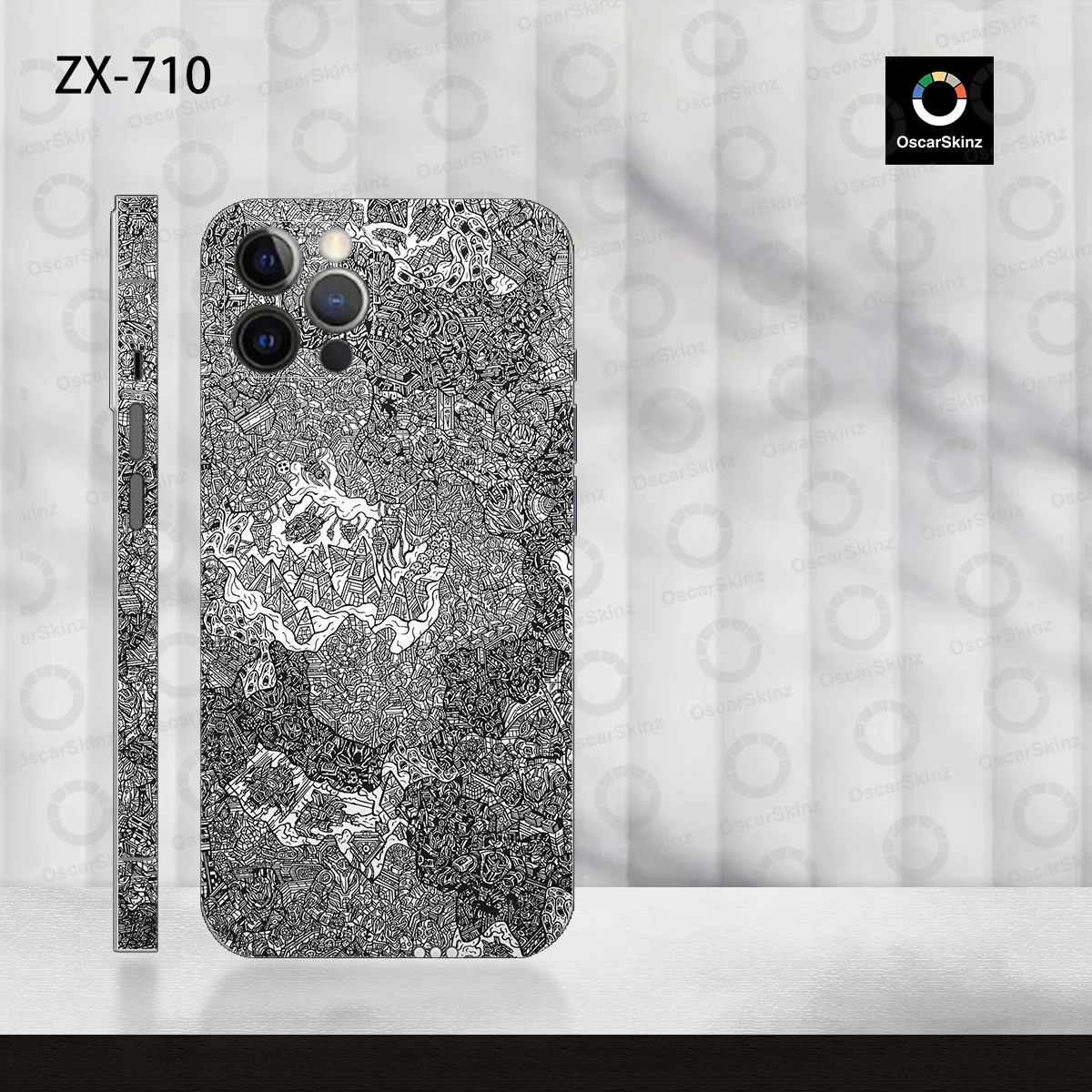 Фото Обертка OscarSkinZ для iPhone 17 16 Pro Max, наклейка 15, 14 Plus, задняя пленка 13 12, мини-защитная наклейка, боковая рамка, задняя защита №3