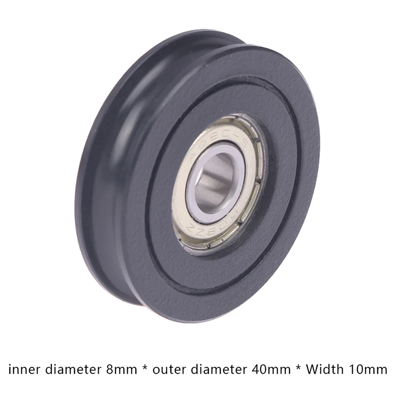 

POM 8x40x10MM U Type Groove Ball Bearing Wheel Pulley Roller 608ZZ Delrin Wheel