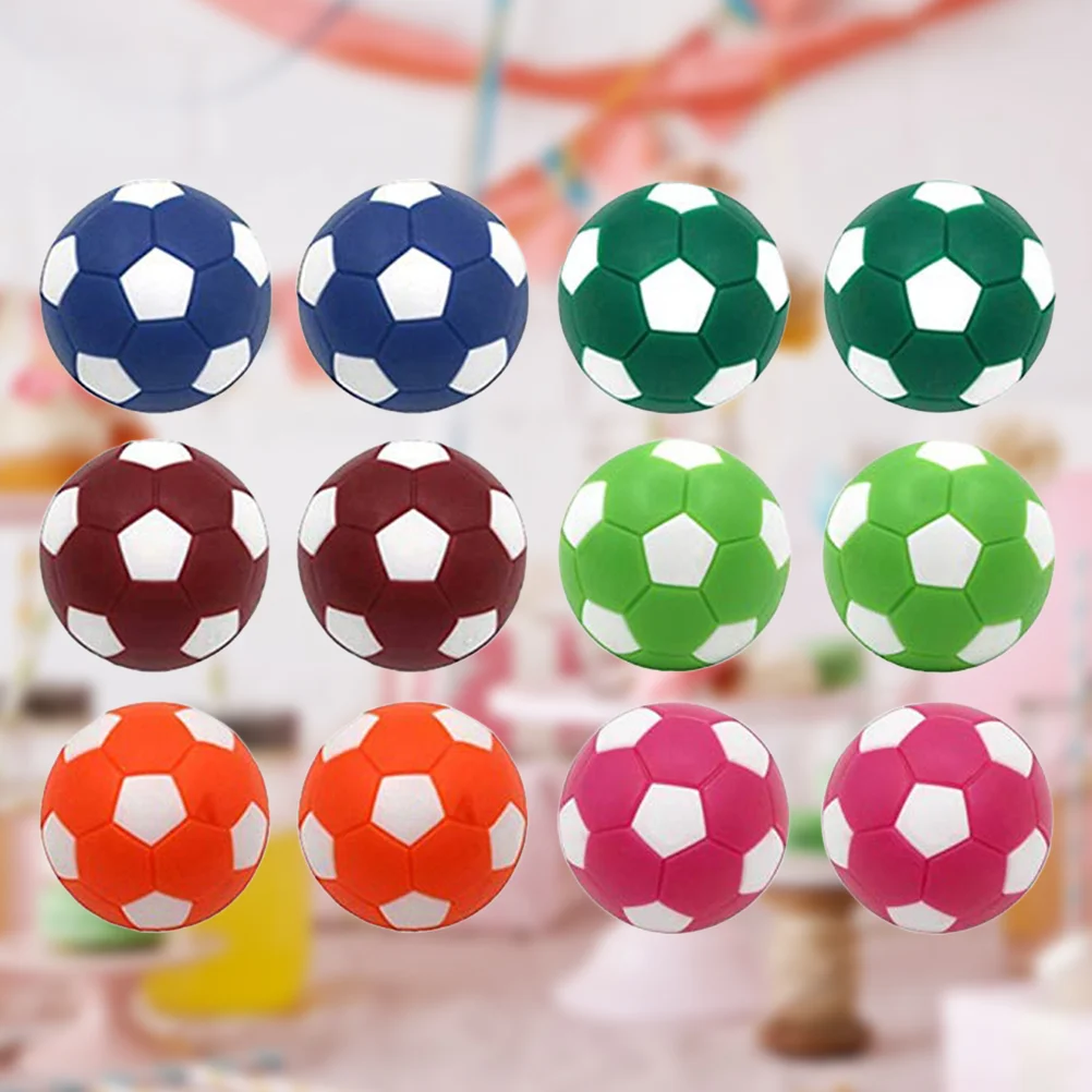 

12pcs Mini Colorful Table Soccer Footballs Replacement Balls Tabletop Game 36mm Mini Soccer