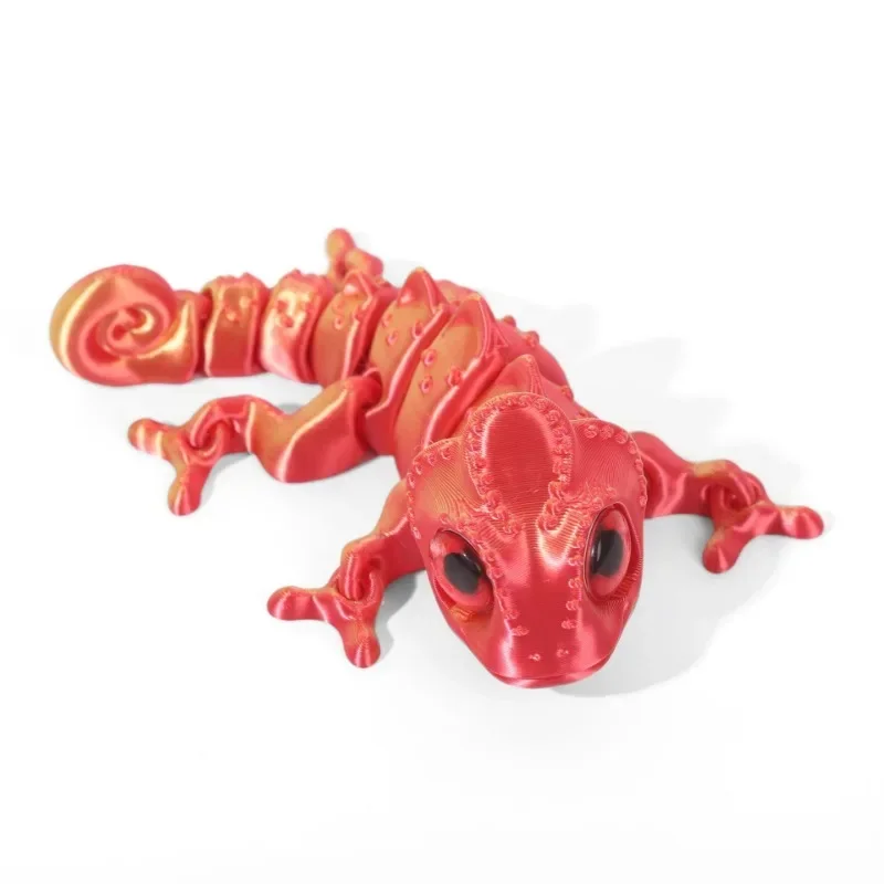

3D Printing Chameleon Figures Multi-joint Movable Simulation Eyes for Home Accessories Kids Gift Living Room Decoration