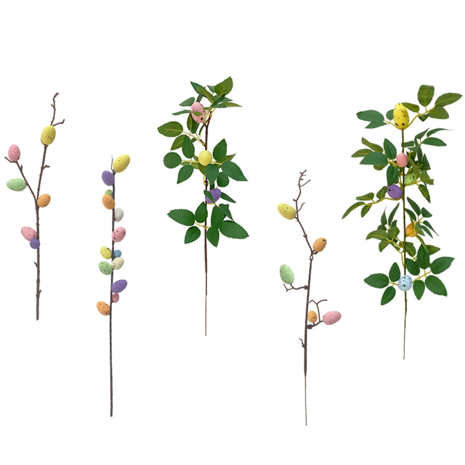 

Easter Egg Artificial Plants Colorful Painting For Decoration Home Wedding Festival Party Flowers Fake Aesthetic Room Decor