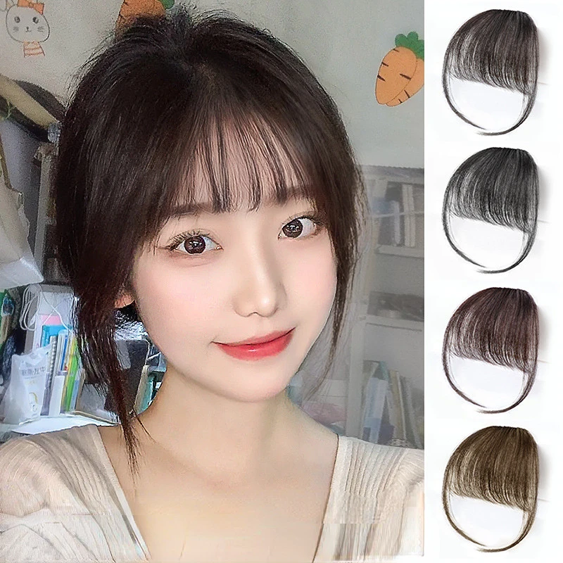 

Invisible Seamless Fake Air Bangs Hair Clips Women False Bangs Fringe Pieces Hair Styling Tools Hair Clip-In Extension Hairpiece