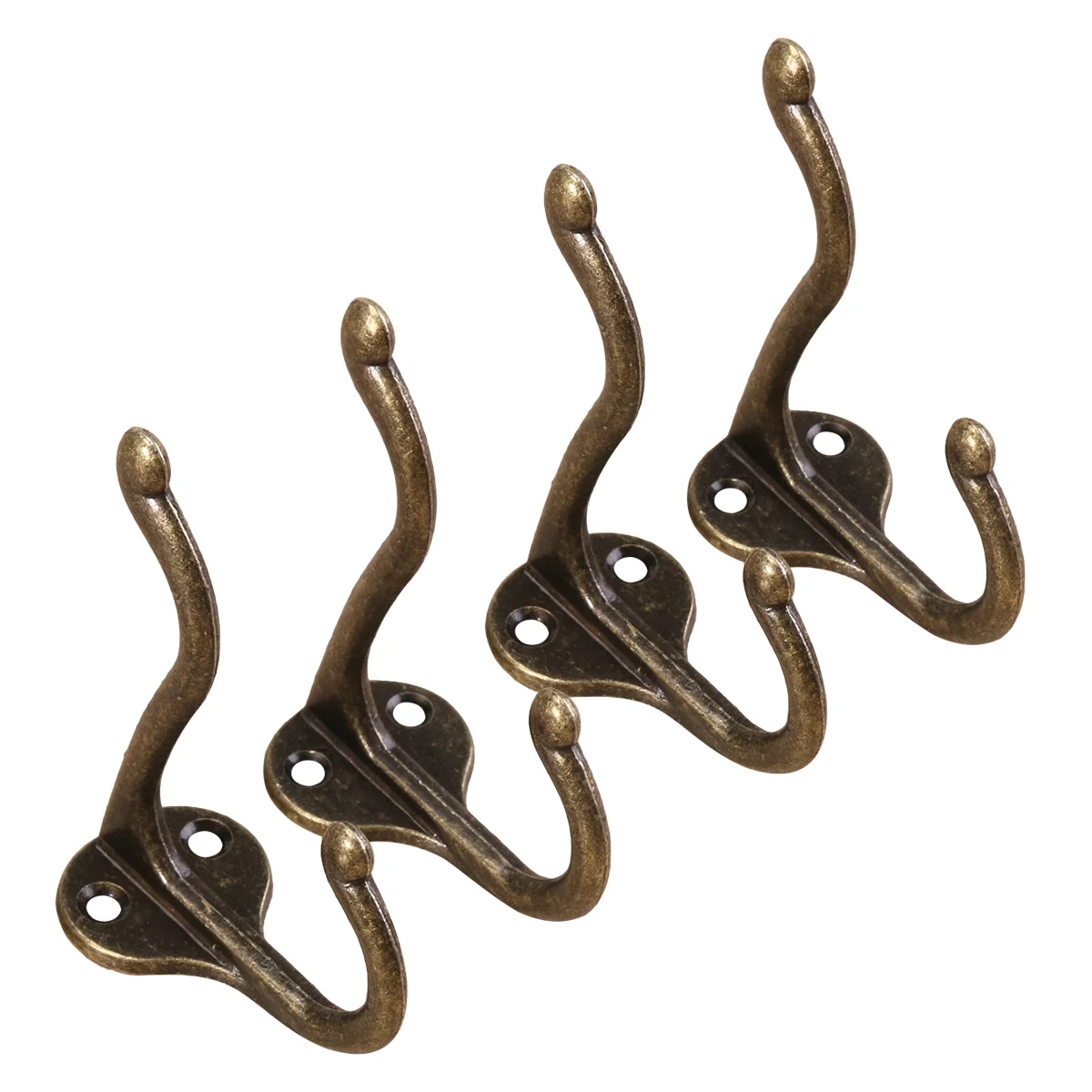 

Brown Clothes Hook Wall Mounted Farmhouse Coat Rack Small Single Hook for Home Room Clothing Hooking Use 10pcs