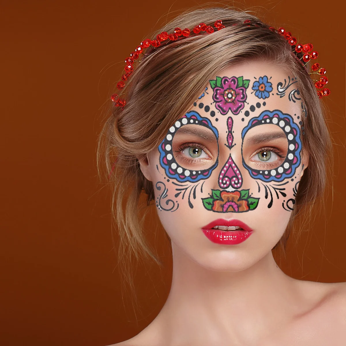 

Waterproof Masquerade Face Stickers Tattoos Party Wound Stitch Environmental