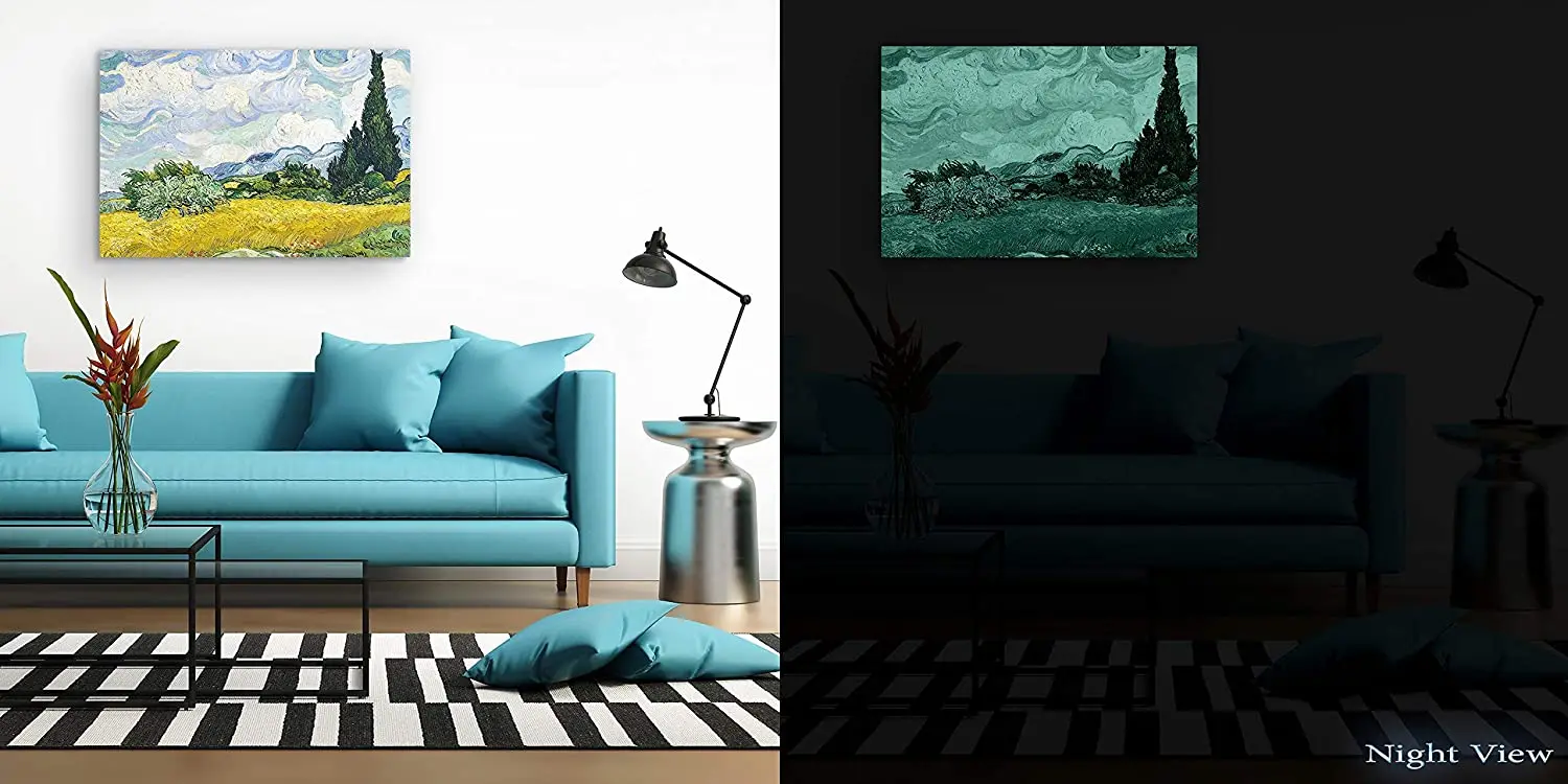 Животное холст настенное искусство абстрактное зерно поле Ван Гога репродукция