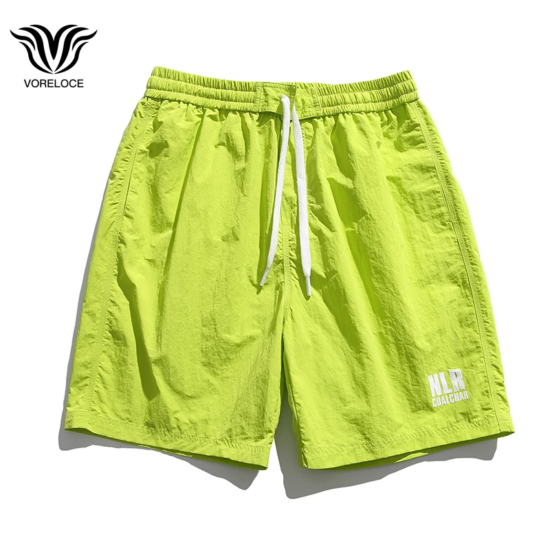 

Original High Street Men's Straight Loose Shorts Classic Letters Summer Brand Elastic Waist Drawstring Lightweight Casual Shorts