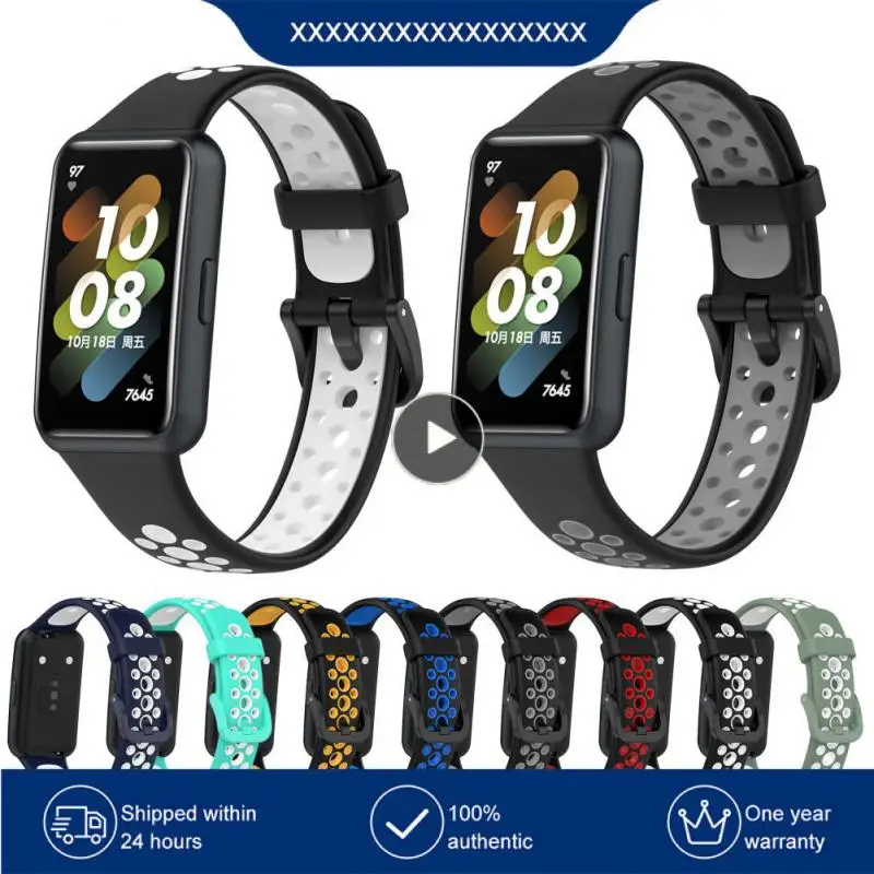 

Ремешок силиконовый для Huawei Watch Band 7, многоцветный Браслет для Huawei Watch Band 7
