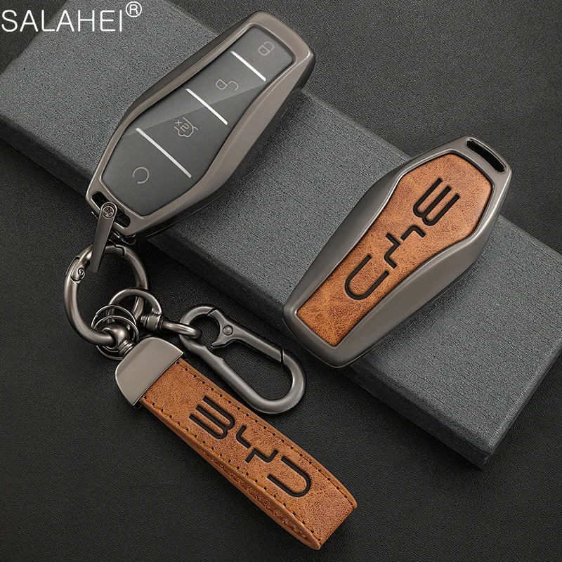 

Car Key Case Cover Shell Holder Bag For BYD Tang EV600 Han EV Yuan ATTO 3 Song PLUS Pro MAX DMI Qin Auto Key Protector Accessory