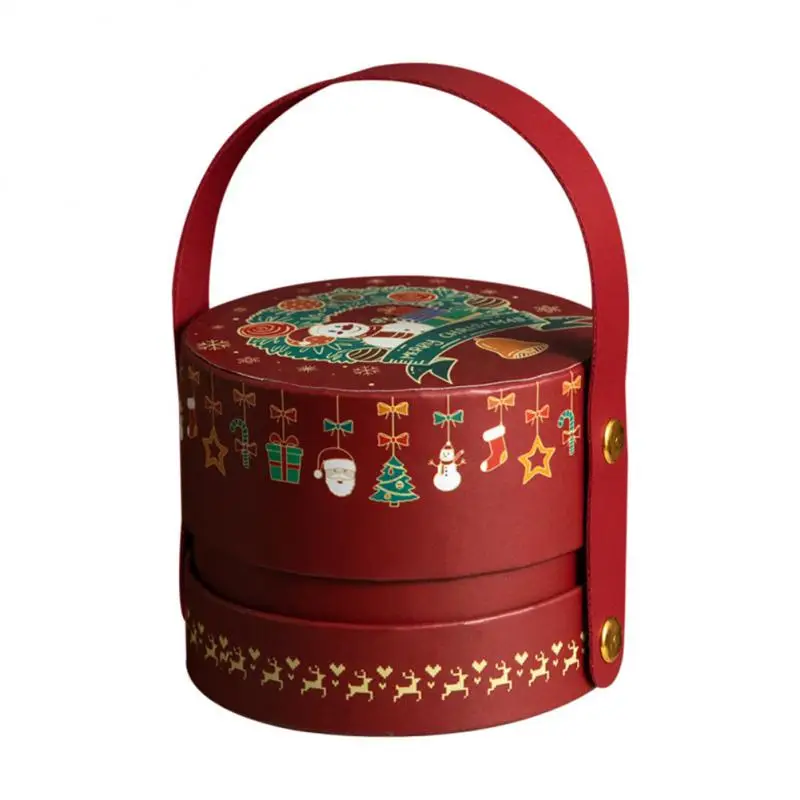 Gift Bags Xmas Deer Santa Claus Cookie Candy Packages Merry Christmas Diy Decoration Paper Box Navidad