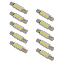 automobile accessories 10x led 5050 3smd fuse vanity mirror light bulb for 6641 ts 14v1cp car 29mmwhite