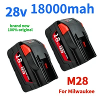 super new 28v 18 0ah m28 for milwaukee battery li ion replacement battery for milwaukee 28v m28 48 11 2830 0730 20 tool