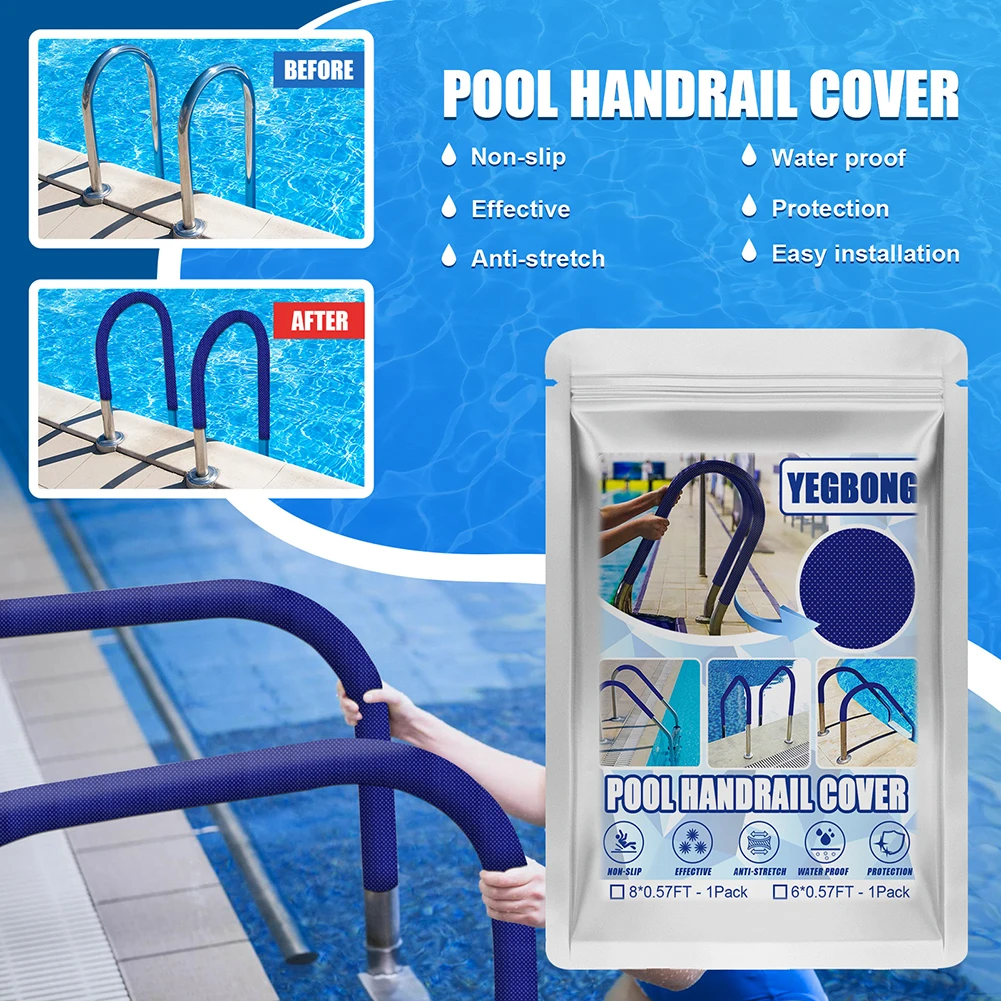 

Swimming Pool Hand Rail Cover Resistant Rail Grip Covers For Swimming Pool Grab Rail Anti Slip Handrail Covers Accessories
