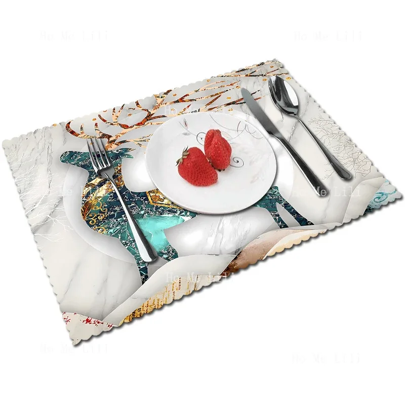 Американский лес Рождественский олень абстрактное искусство Северо-Западный